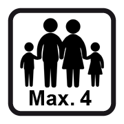 Icon für maximal 4 Personen
